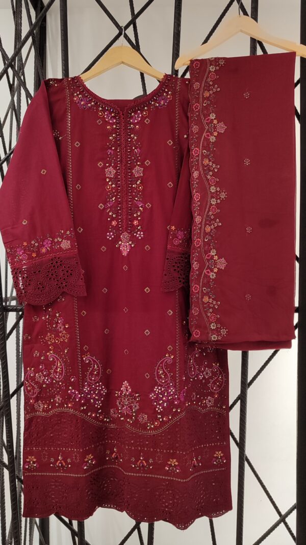 AMNA KHADIJA STITCH LUXURY EMB 3PEC COLL'25