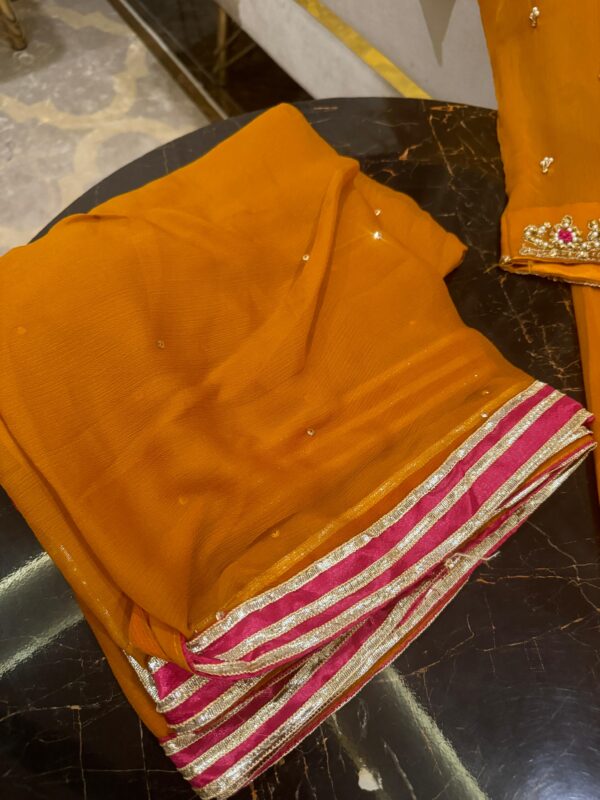 Chifon dbka pearl & thread work shirt - Image 7