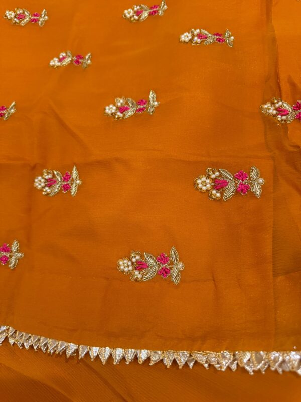 Chifon dbka pearl & thread work shirt - Image 2
